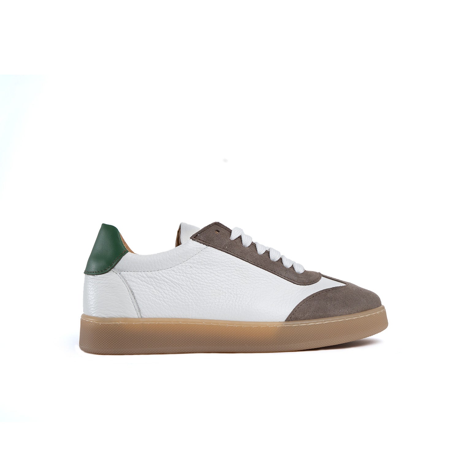 Zapatillas Fusion fondo ámbar claro para hombre en piel auténtica botolada