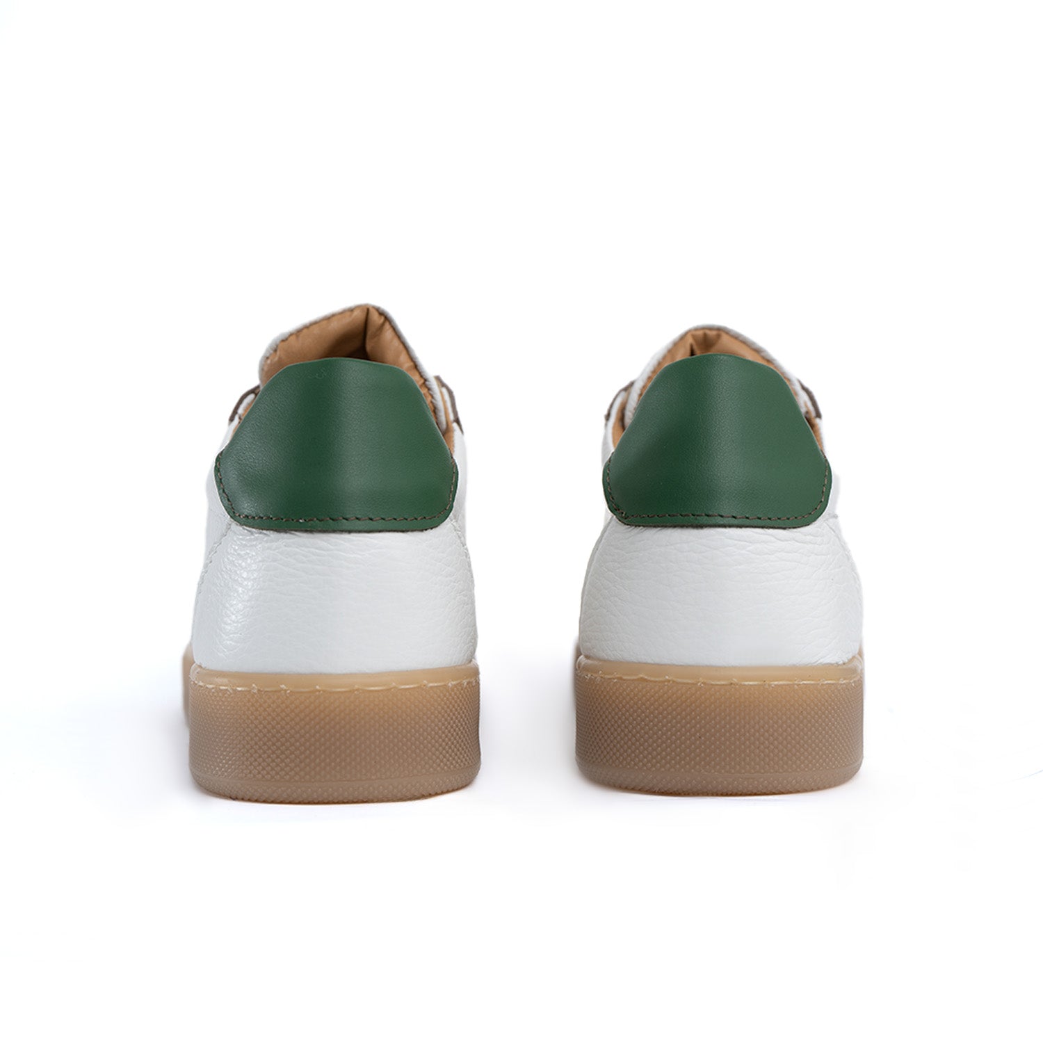 Zapatillas Fusion fondo ámbar claro para hombre en piel auténtica botolada