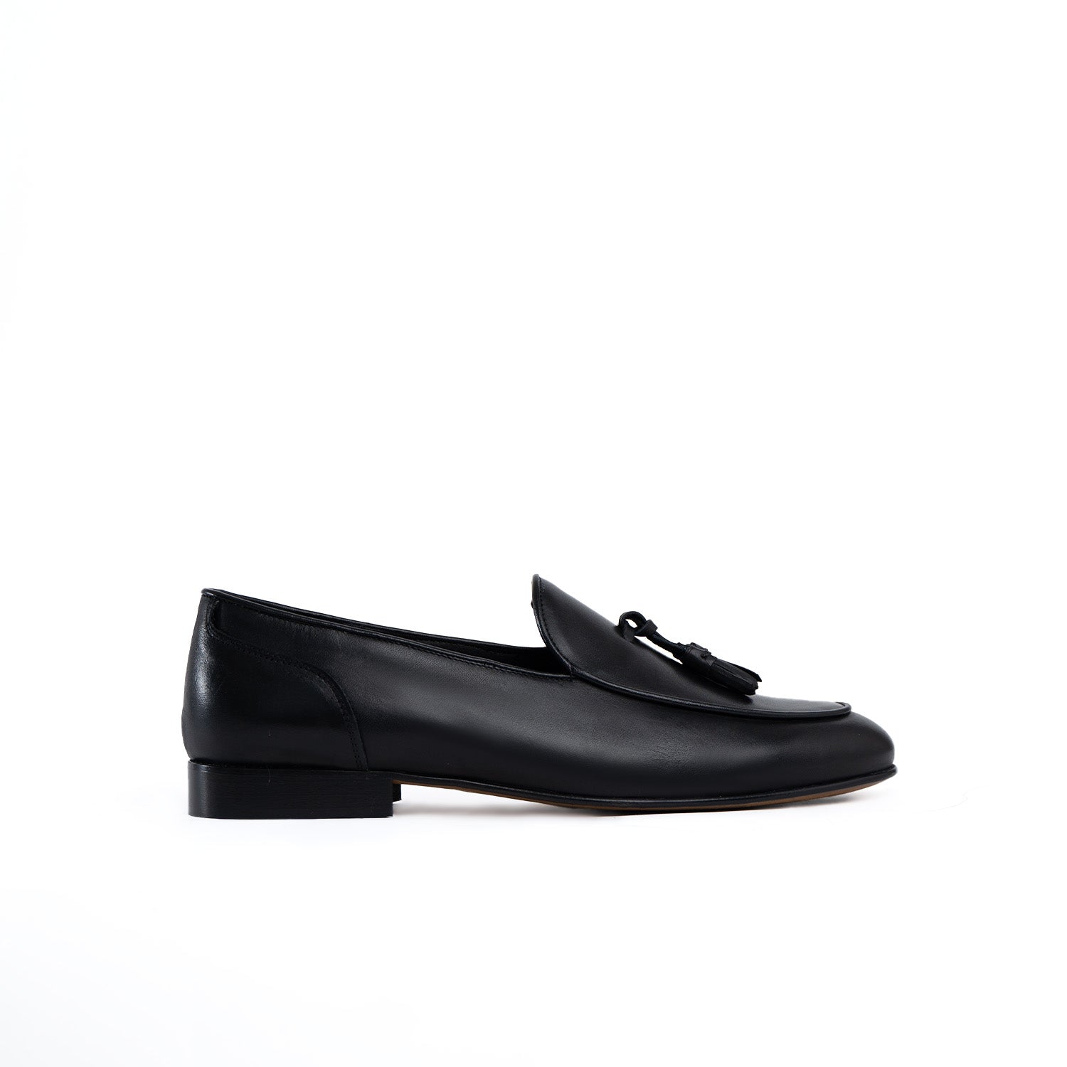 Mocasín de lujo para hombre en piel con suela de cuero