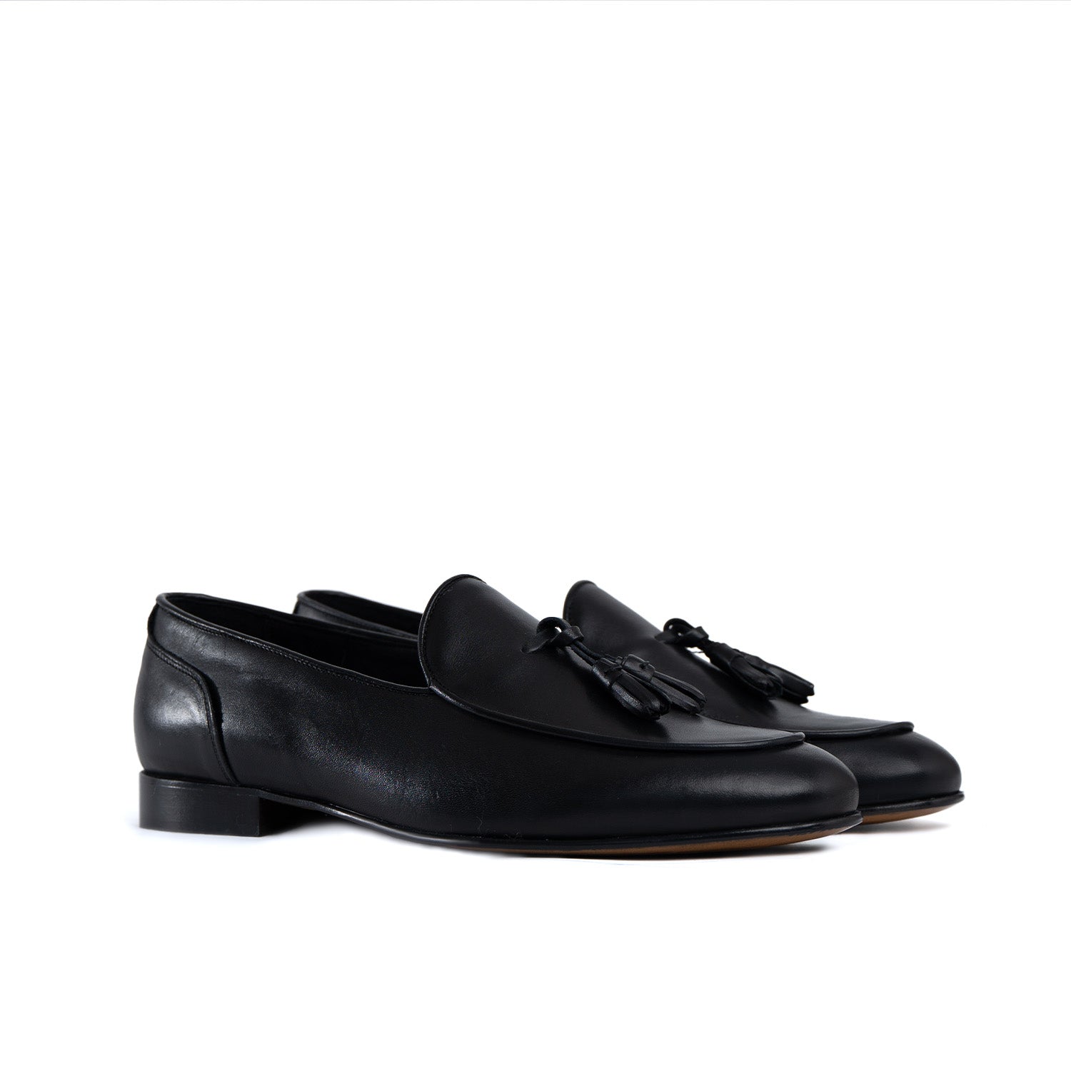 Mocasín de lujo para hombre en piel con suela de cuero