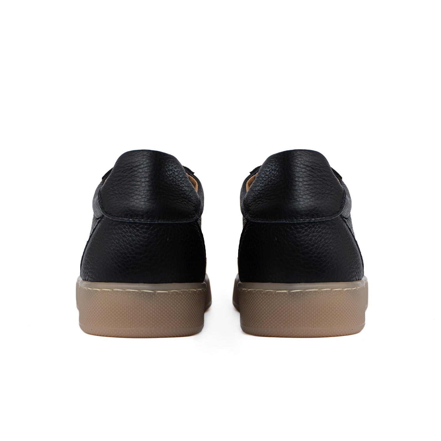 Zapatillas Fusion fondo ámbar claro para hombre en piel auténtica botolada