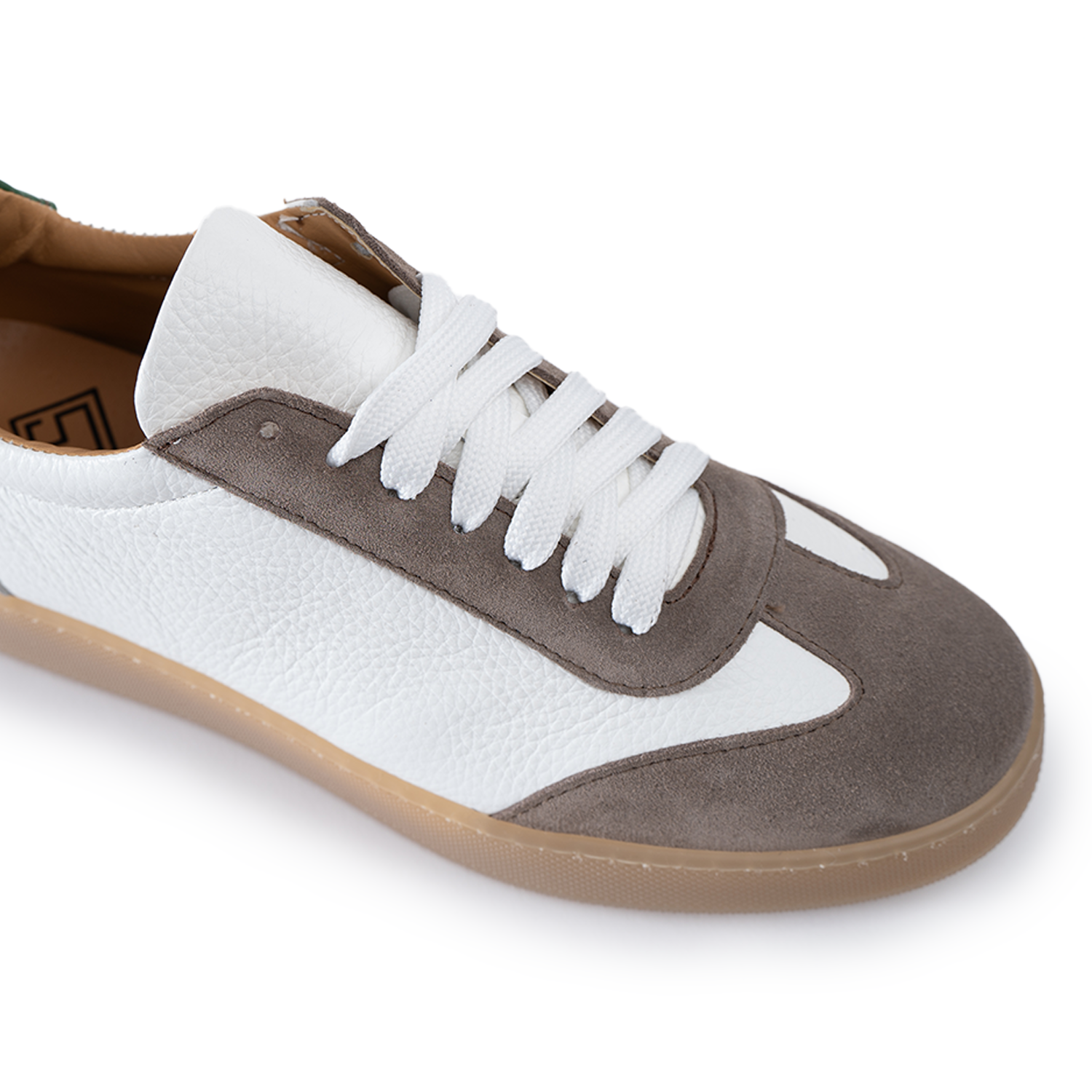 Zapatillas Fusion fondo ámbar claro para hombre en piel auténtica botolada